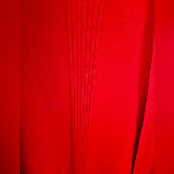 Dana Buchman Red Open Front Cardigan Sweater SZ XL Minimalist Modern Casual Cozy - Picture 7 of 11